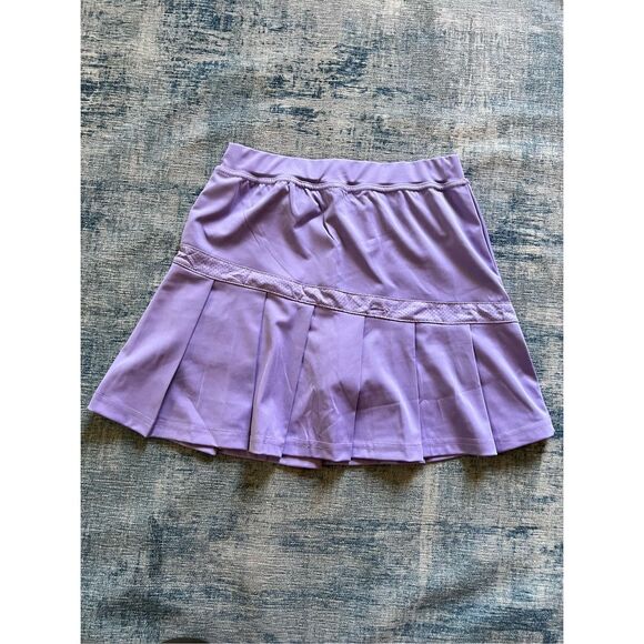 New! Pansee Lavender Purple Pleated Athletic Skort Girls 12 - Picture 1 of 6